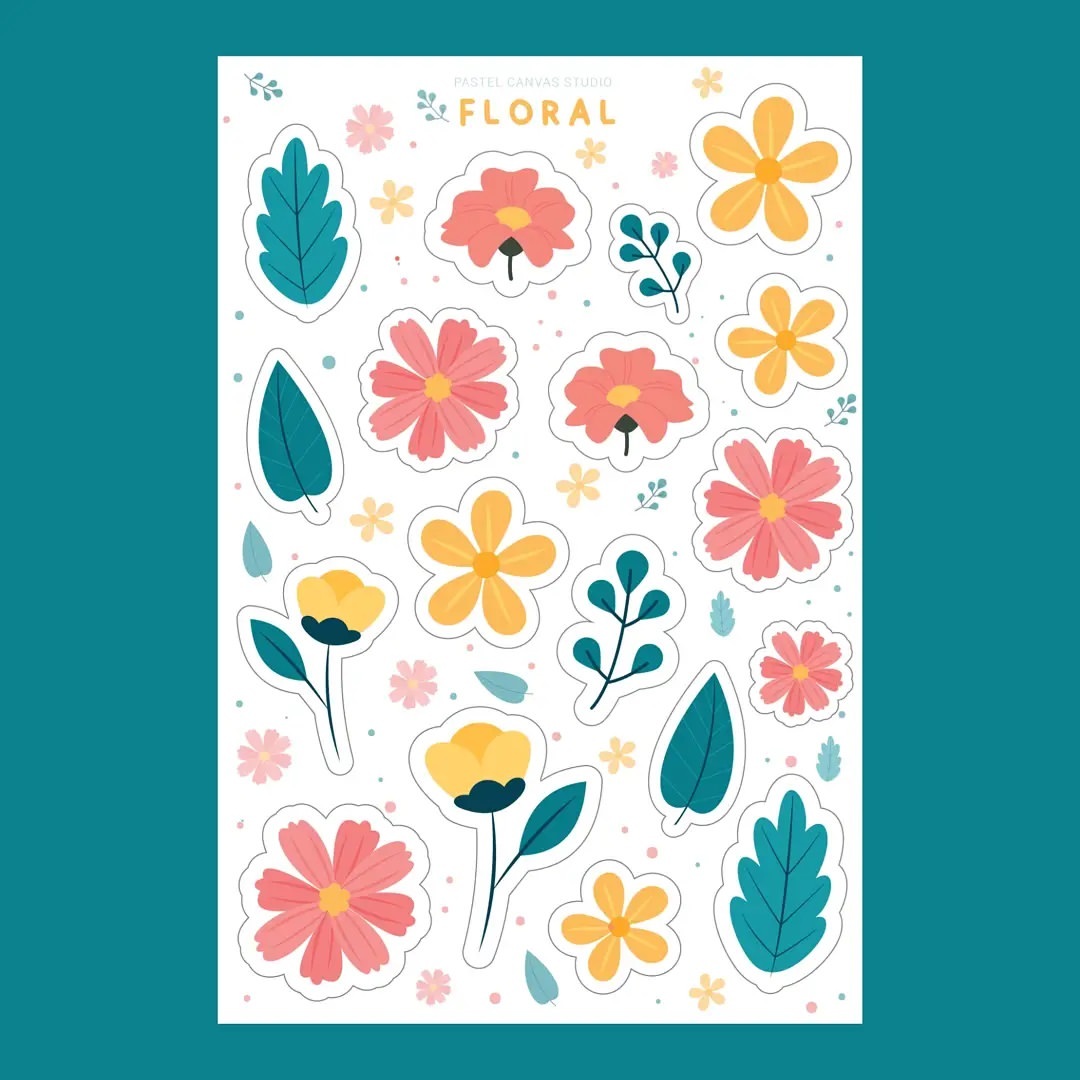 Floral Sticker Sheet
